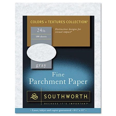SOUTHWORTH CO Southworth P974CK336 Parchment Specialty Paper; 24 lbs.; 8.5 x 11; Gray; 100-Box P974CK336